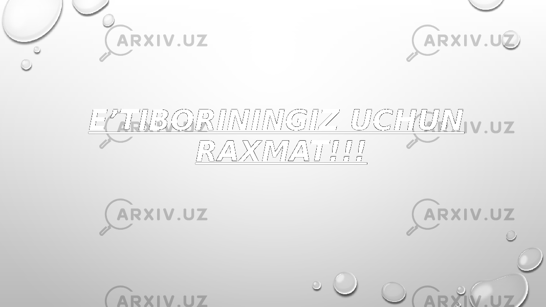 E’TIBORININGIZ UCHUN RAXMAT!!! 