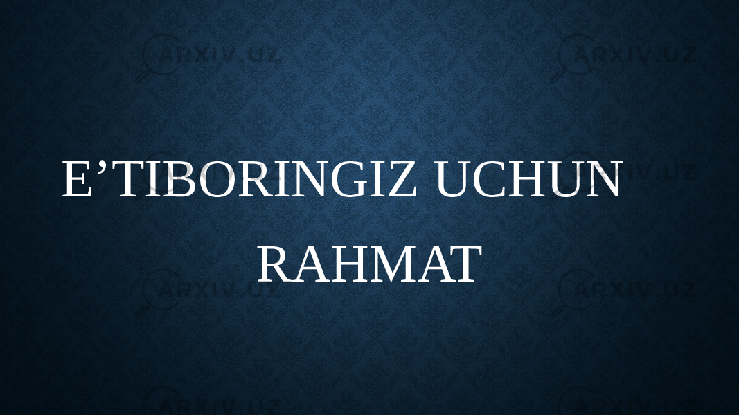  E’TIBORINGIZ UCHUN RAHMAT 