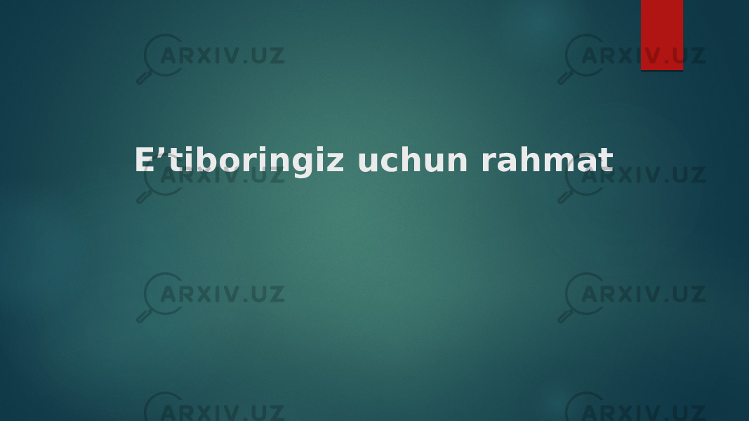 E’tiboringiz uchun rahmat 