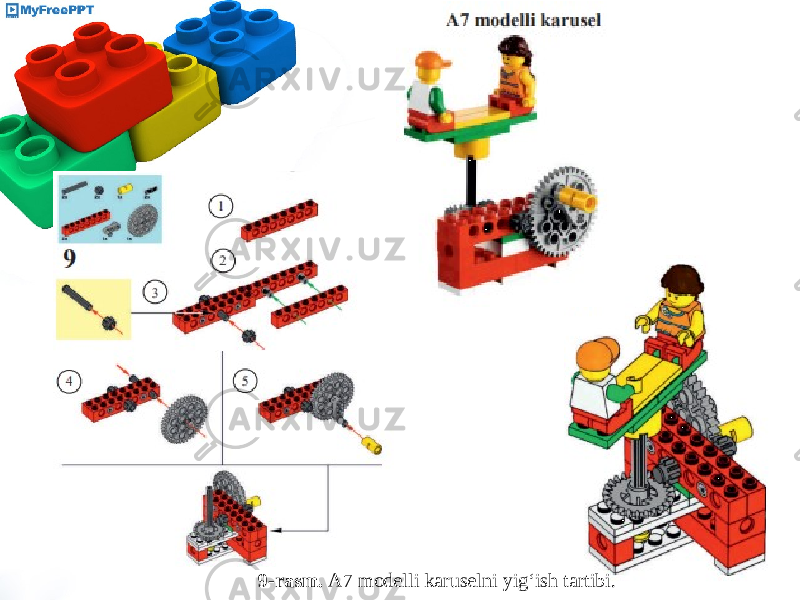 9-rasm. A7 modelli karuselni yig‘ish tartibi. 