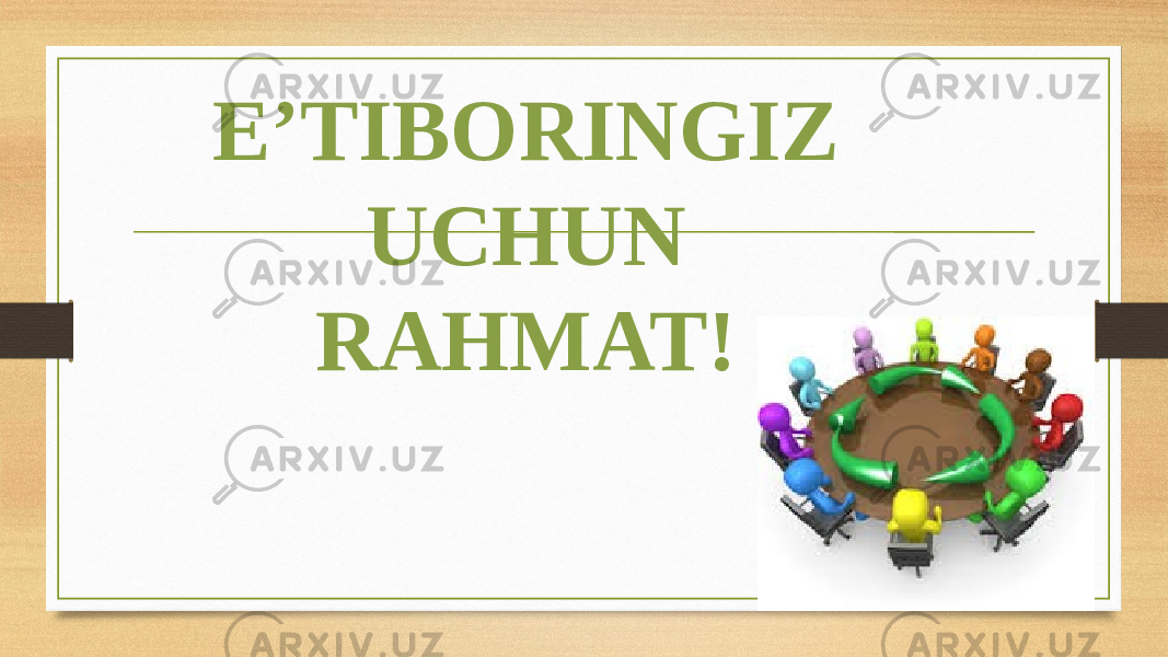 E’TIBORINGIZ UCHUN RAHMAT! 