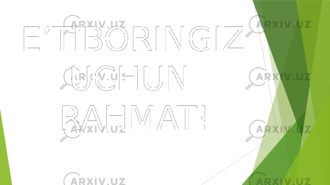 E’TIBORINGIZ UCHUN RAHMAT! 