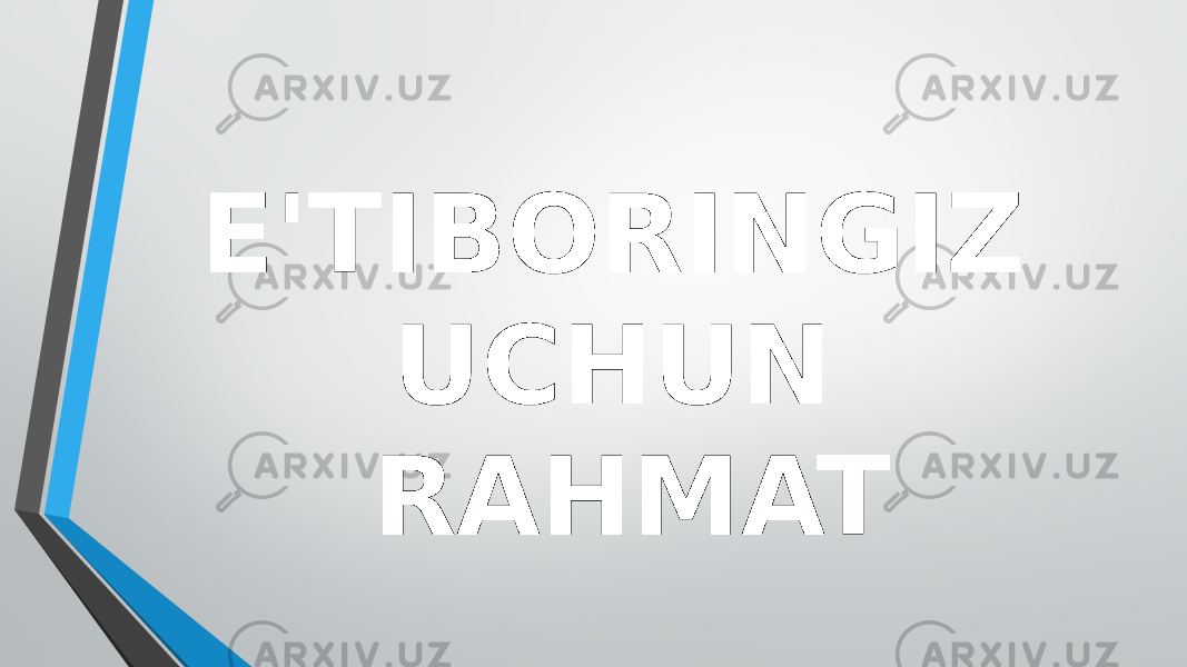 E&#39;TIBORINGIZ UCHUN RAHMAT 