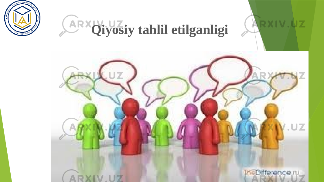 Qiyosiy tahlil etilganligi 