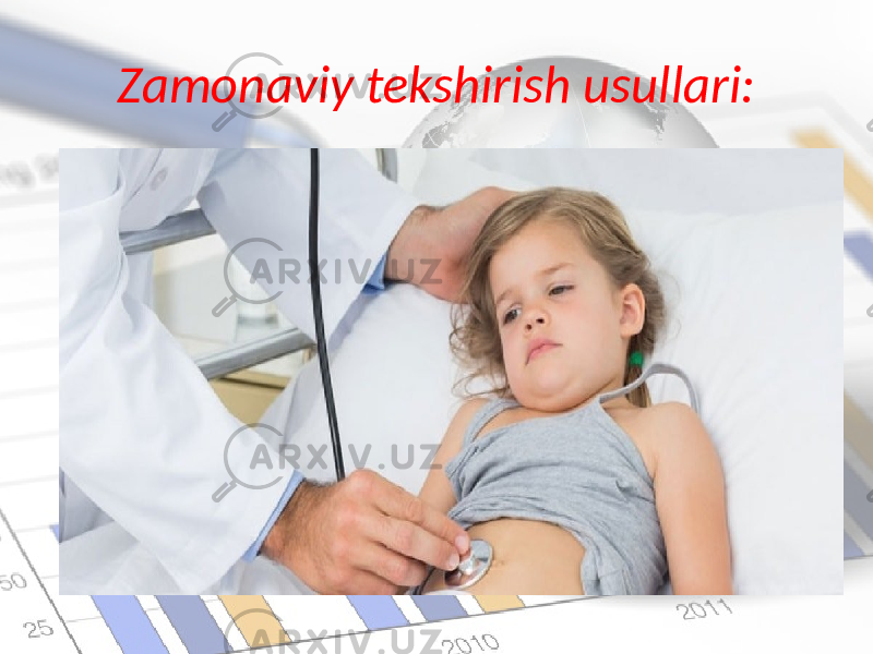 Zamonaviy tekshirish usullari: 