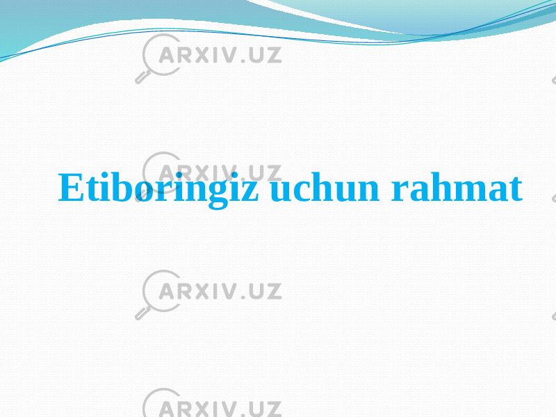  Etiboringiz uchun rahmat  