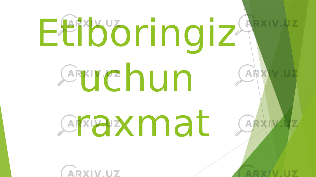 Etiboringiz uchun raxmat 