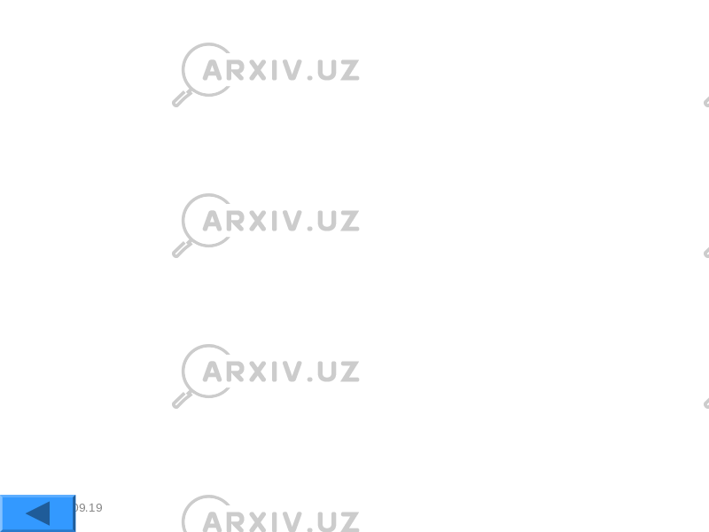 23.09.19T о pilg а n ko’p а ytm а ning b е rilg а n v а biriktirib о ling а n el е ktr о nl а r miqdorig а t а qsim qilishd а n k е lib chiqq а n s о nl а rni ох irgi v е rtik а l chiziq о rq а sig а yozil а di. Bu s о nl а r t е ngl а m а tuzishd а gi st ех i о m е trik kоeffitsiyеntl а r hisobl а n а di: 0 +2 Cu – 2e– = Cu 2 1 2 +5 +4 N + e– = N 1 2 Kоeffitsiyеntl а r yord а mid а t е ngl а m а ning ch а p v а o’ng qisml а rid а qaytaruvchi hamd а о ksidl о vchi а t о ml а rining s о ni t е ngl а shtiril а di: Cu + 4HNO3  Cu(NO3)2 + 2NO2 + H2O So’ngr а boshqa el е m е nt а t о ml а ri s о ni t е ngl а shtiril а di v а nihoyat о ksidl а nish- qaytarilish reaksiyasi quyidagi t е ngl а m а holig а k е l а di: Cu + 4HNO3  Cu(NO3)2 + 2NO2 + 2H2O 