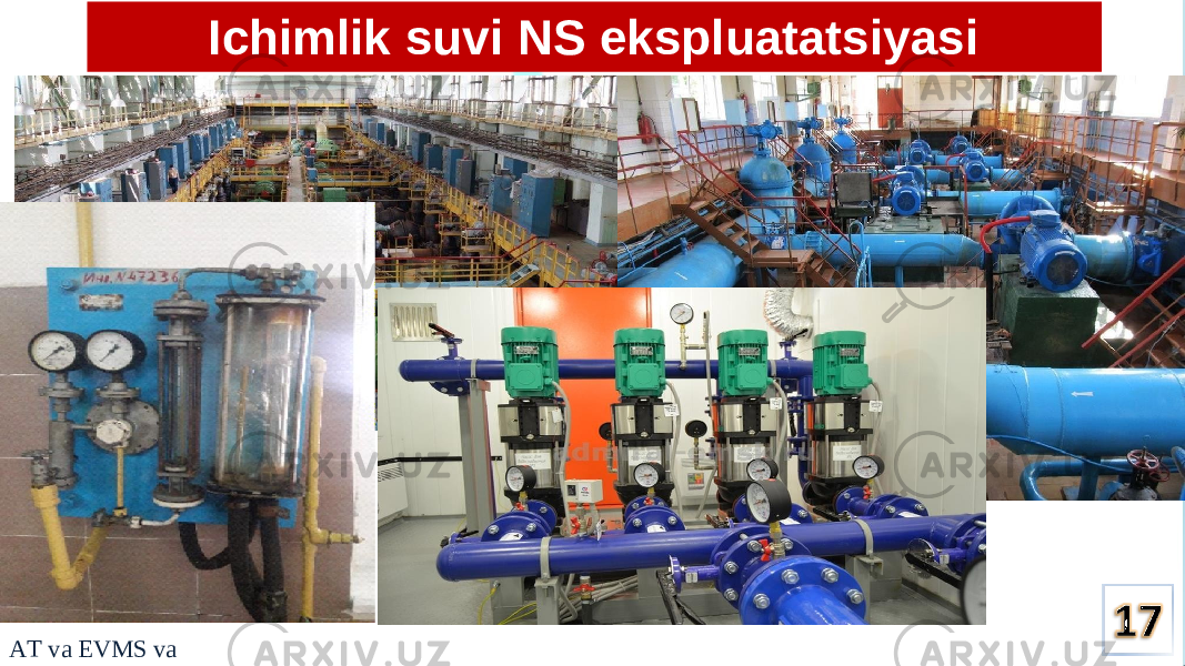 Ichimlik suvi NS ekspluatatsiyasi A T v a EVMS v a E 