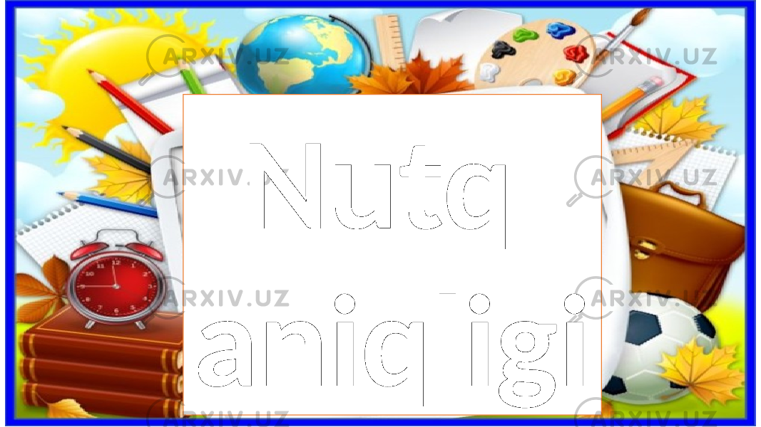 Nutq aniqligi 