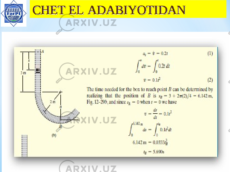 CHET EL ADABIYOTIDANCHET EL ADABIYOTIDAN 