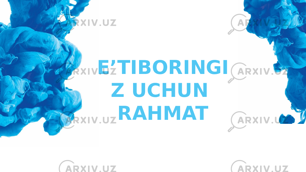 EʼTIBORINGI Z UCHUN RAHMAT 