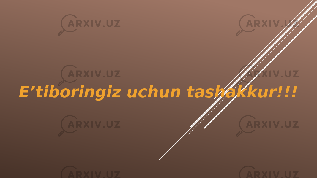 E’tiboringiz uchun tashakkur!!! 