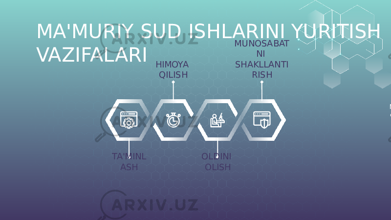 MA&#39;MURIY SUD ISHLARINI YURITISH VAZIFALARI Mercury is the closest planet to the Sun TA&#39;MINL ASH HIMOYA QILISH OLDINI OLISH MUNOSABAT NI SHAKLLANTI RISH 