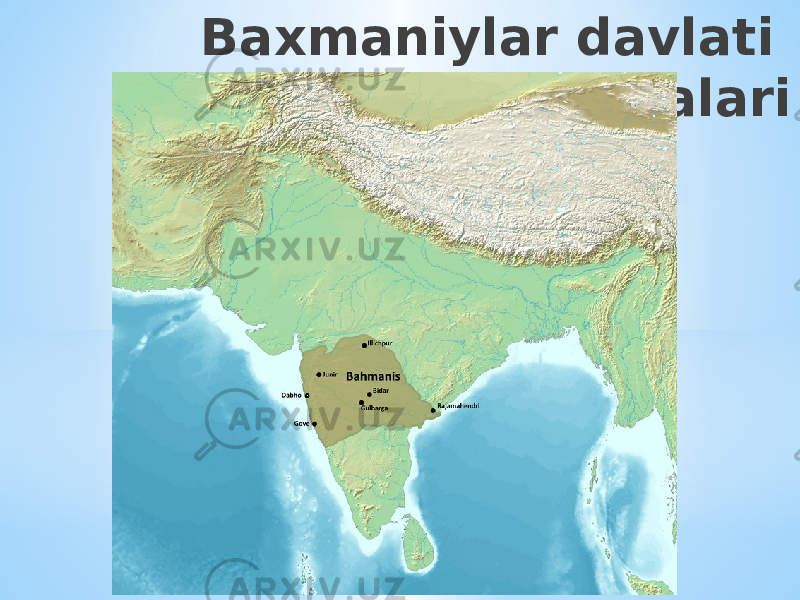 Baxmaniylar davlati chegaralari 