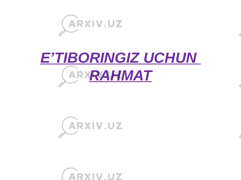 E’TIBORINGIZ UCHUN RAHMAT 