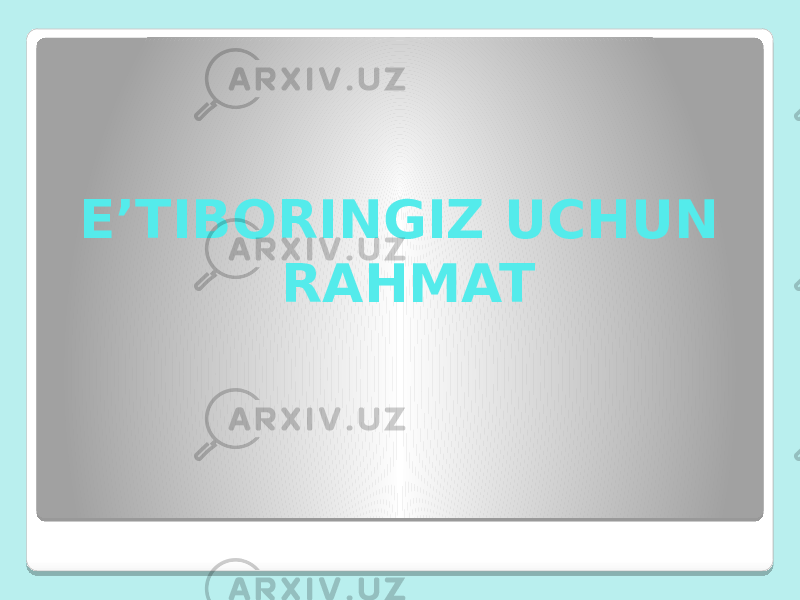 E’TIBORINGIZ UCHUN RAHMAT 