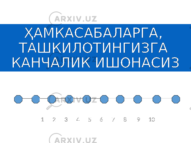 ҲАМКАСАБАЛАРГА, ТАШКИЛОТИНГИЗГА КАНЧАЛИК ИШОНАСИЗ 1 2 3 4 5 6 7 8 9 10 