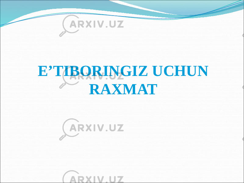 E’TIBORINGIZ UCHUN RAXMAT 