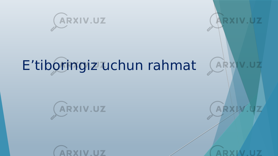 E’tiboringiz uchun rahmat 