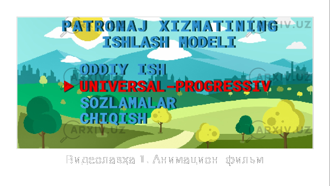 Видеолавҳа 1. Анимацион фильм 