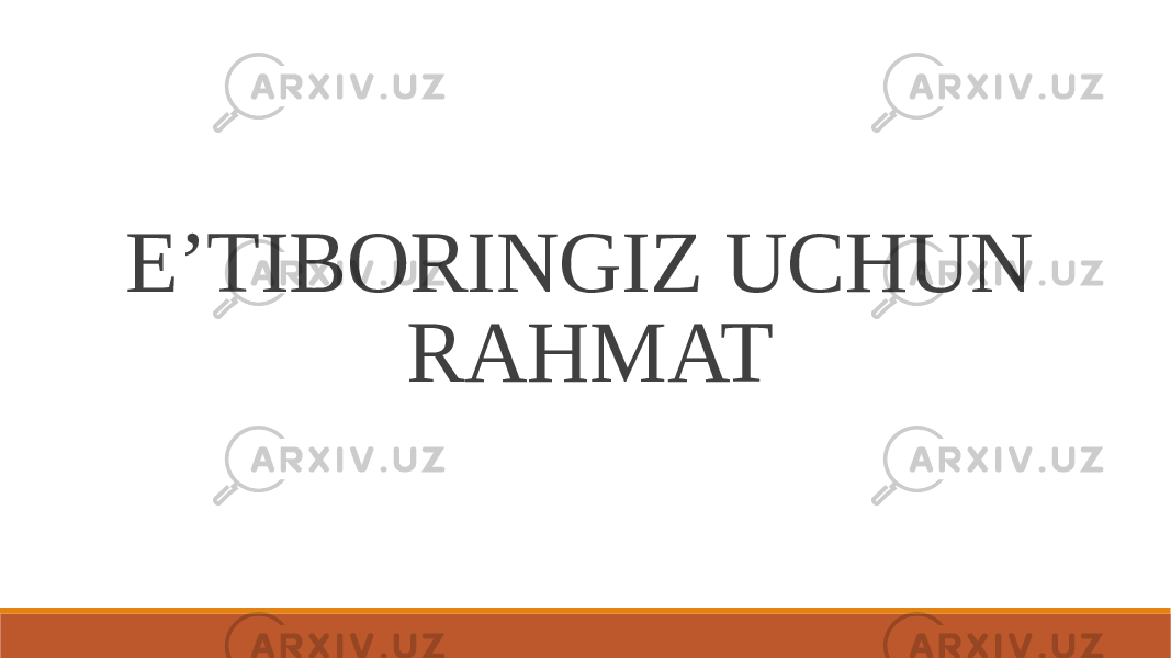 E’TIBORINGIZ UCHUN RAHMAT 