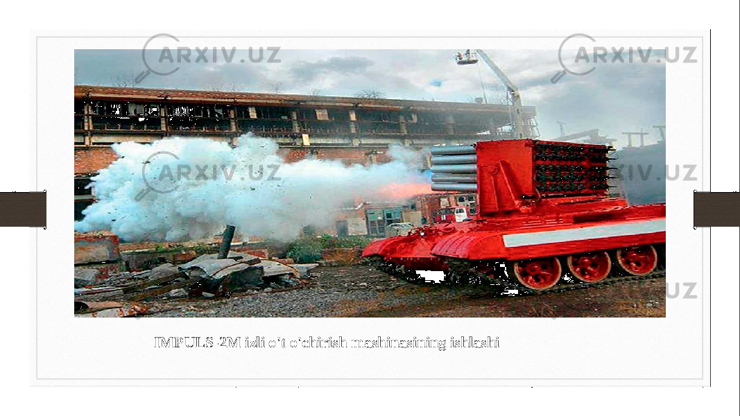 IMPULS-2M izli o&#39;t o&#39;chirish mashinasining ishlashi 