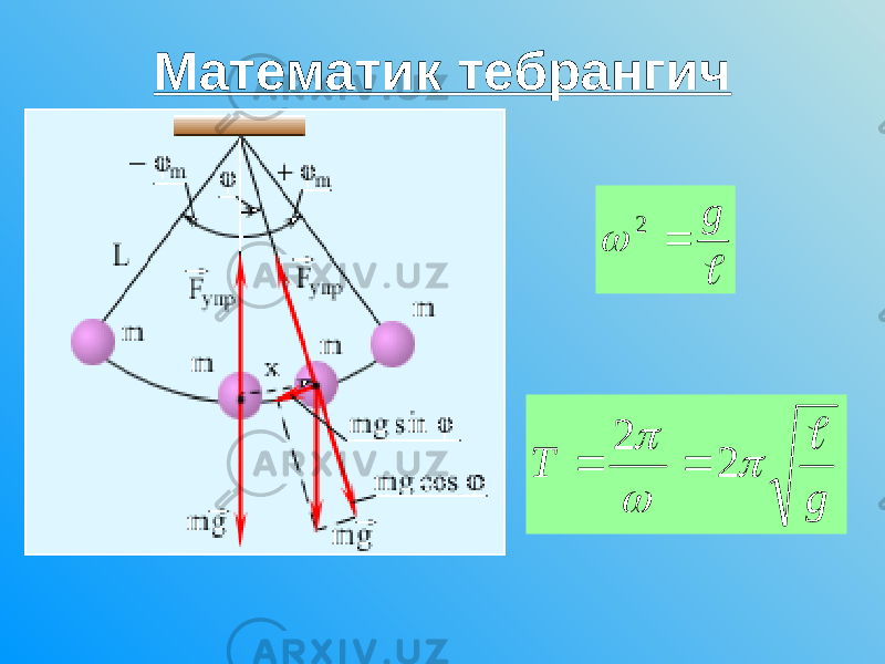 Математик тебрангич g 2  g Т     2 2   