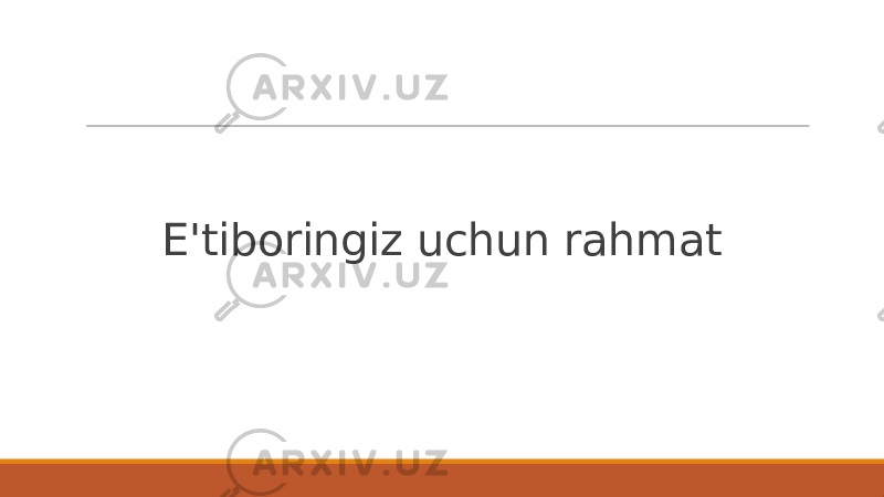 E&#39;tiboringiz uchun rahmat 