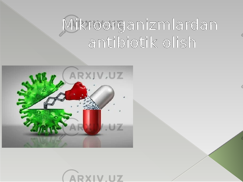 Mikroorganizmlardan antibiotik olish 