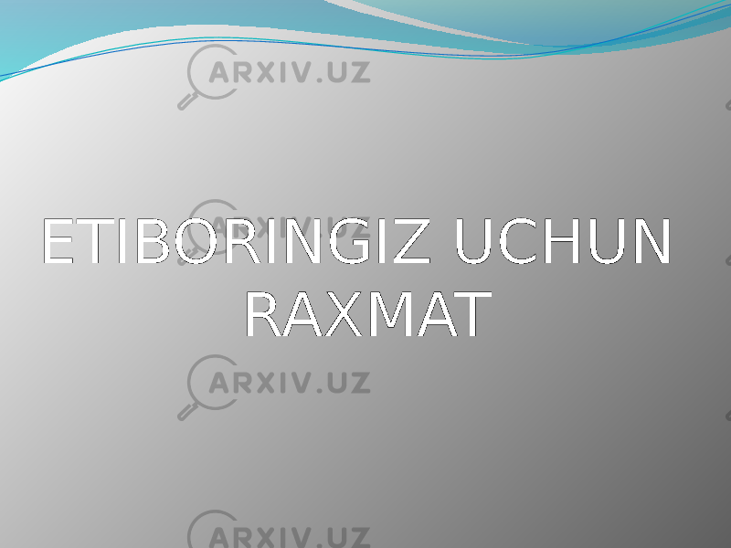 ETIBORINGIZ UCHUN RAXMAT 