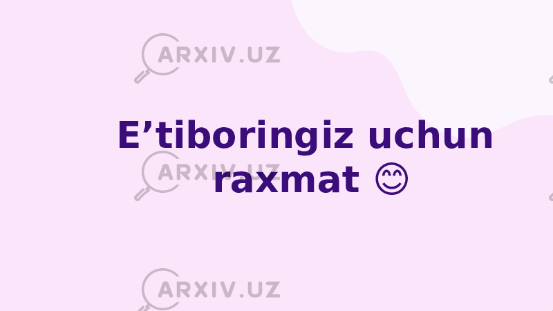 E’tiboringiz uchun raxmat &#55357;&#56842; 