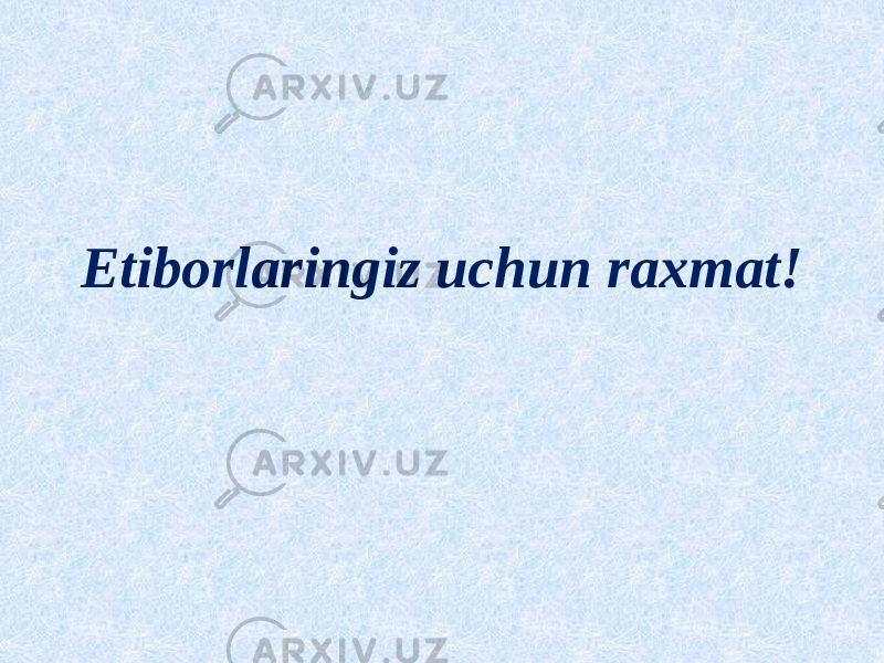 Etiborlaringiz uchun raxmat! 