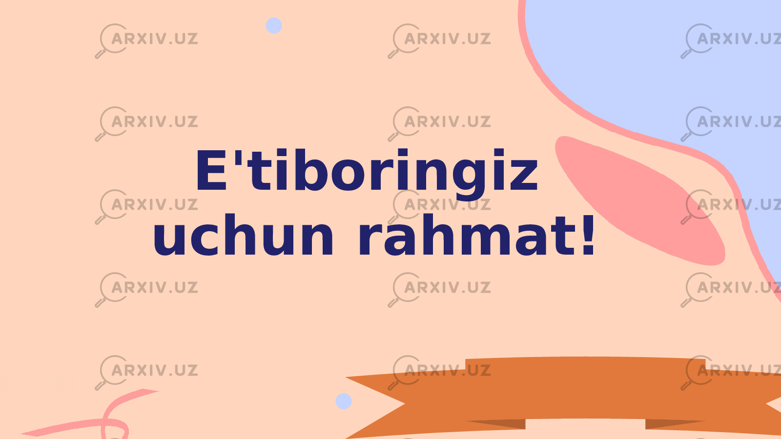 E&#39;tiboringiz uchun rahmat! 