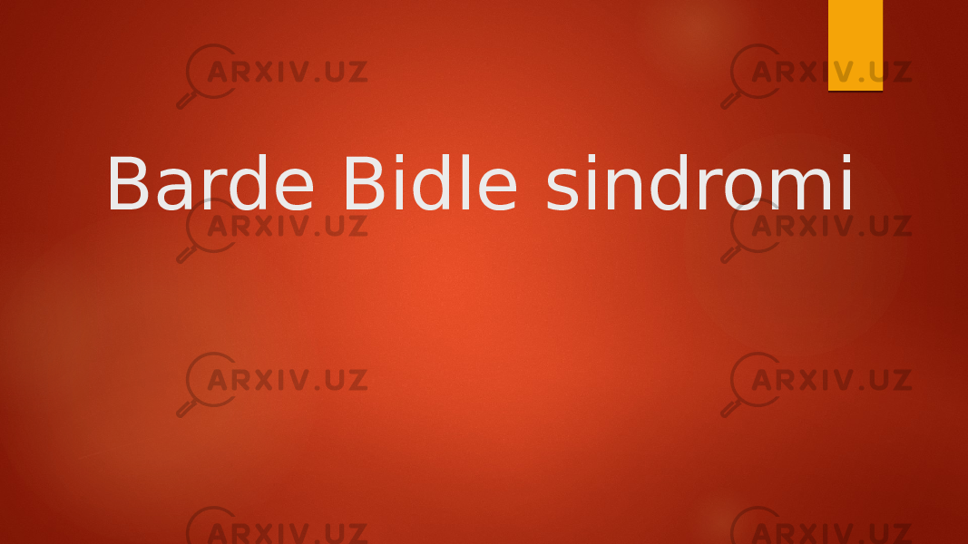 Barde Bidle sindromi 