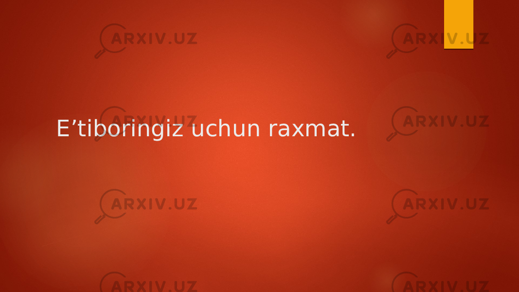 E’tiboringiz uchun raxmat. 