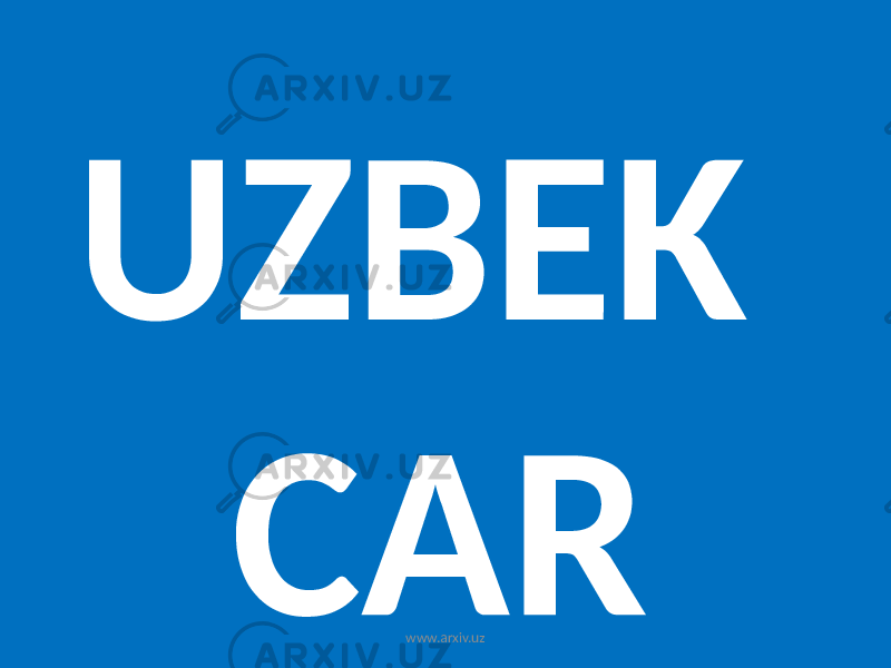 UZBEK CAR www.arxiv.uz 