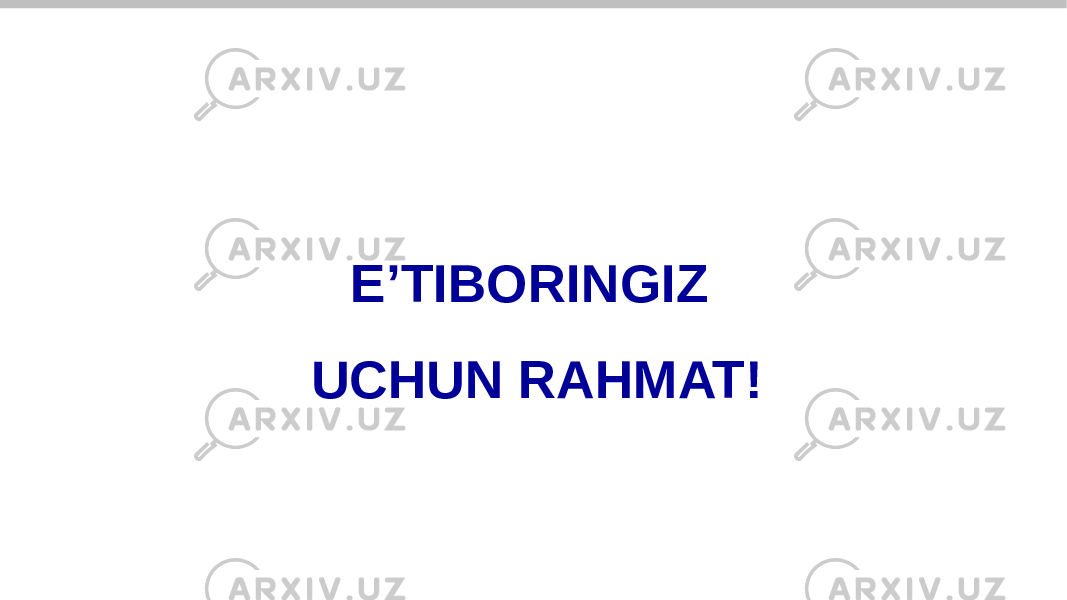 E’TIBORINGIZ UCHUN RAHMAT! 