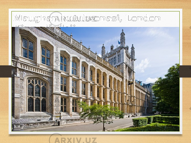 Maughan kutubxonasi, London King&#39;s kolleji 